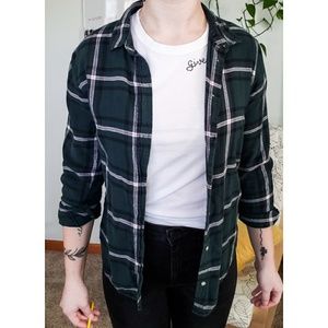 H&M Dark Green Flannel